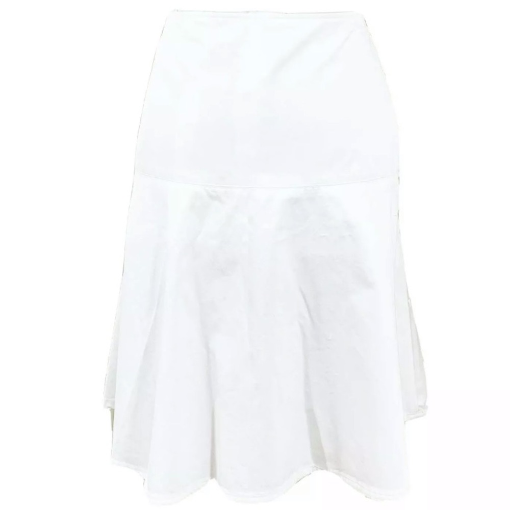 Ralph Lauren White A-Line / Full Cotton Skirt